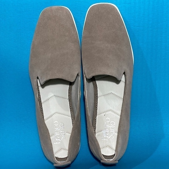 Franco Sarto Womens Boston Tan Suede Square-Toe SlipOn Casual Loafer Shoes SZ 10 - Picture 5 of 11